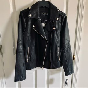 Guess Asymmetrical Faux Leather Jacket
